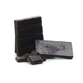 Tablette de chocolat Noir Violette Cristallisée